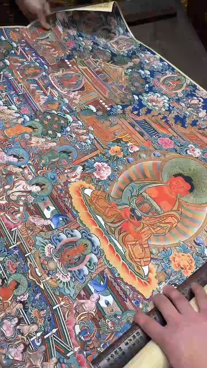 卷轴画【主播精品】高端卷轴画——唐卡AA31阿弥陀佛