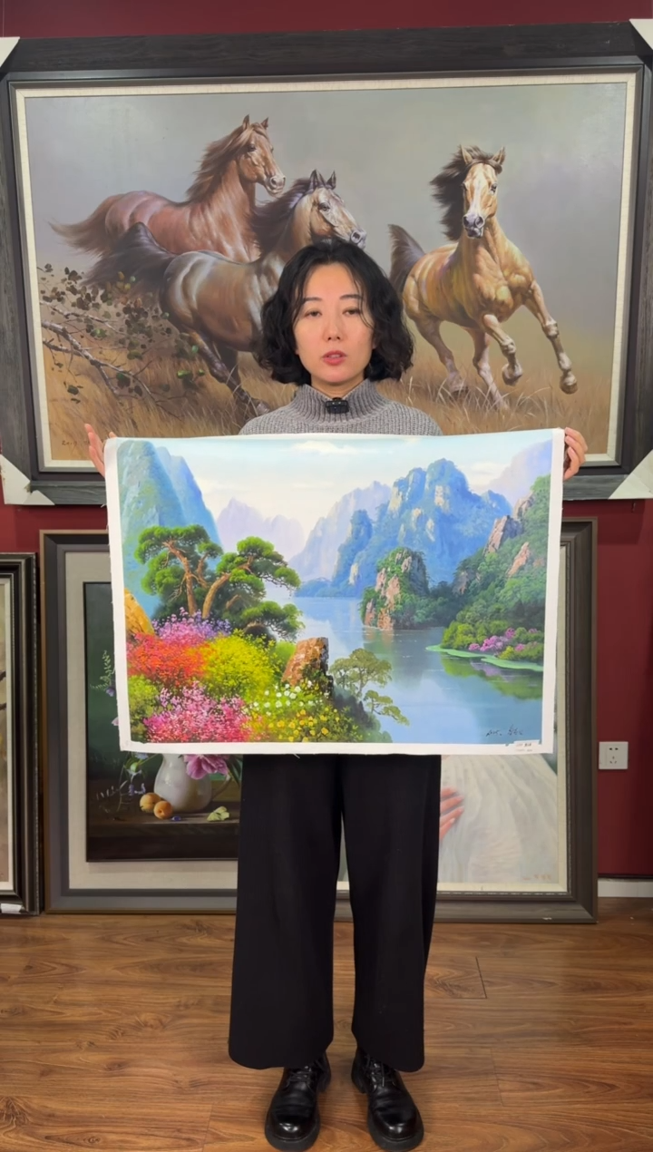 油画【101号】约50*70cm丨朝鲜原创纯手绘孤品油画丨顺丰包邮