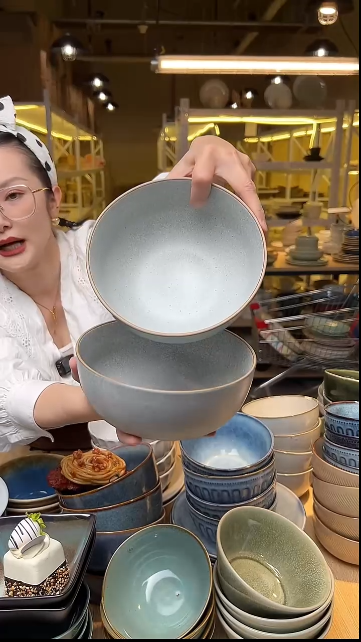 瓷98外贸尾货窑变釉下彩默认瑕疵