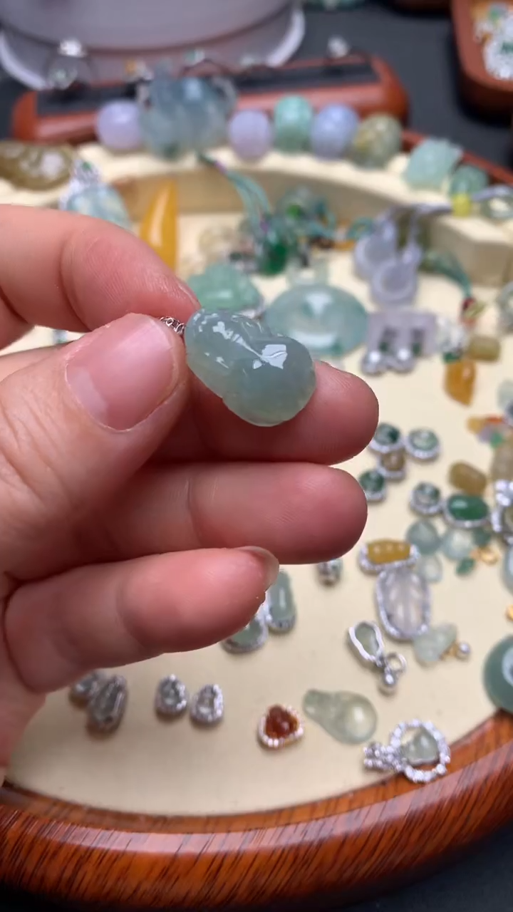 【闪购商品】翡翠颈饰银S925镶嵌翡翠镶嵌貔貅