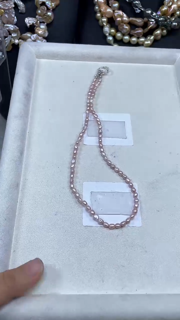 未镶嵌淡水珍珠项链【纯恬巴洛克饰品】