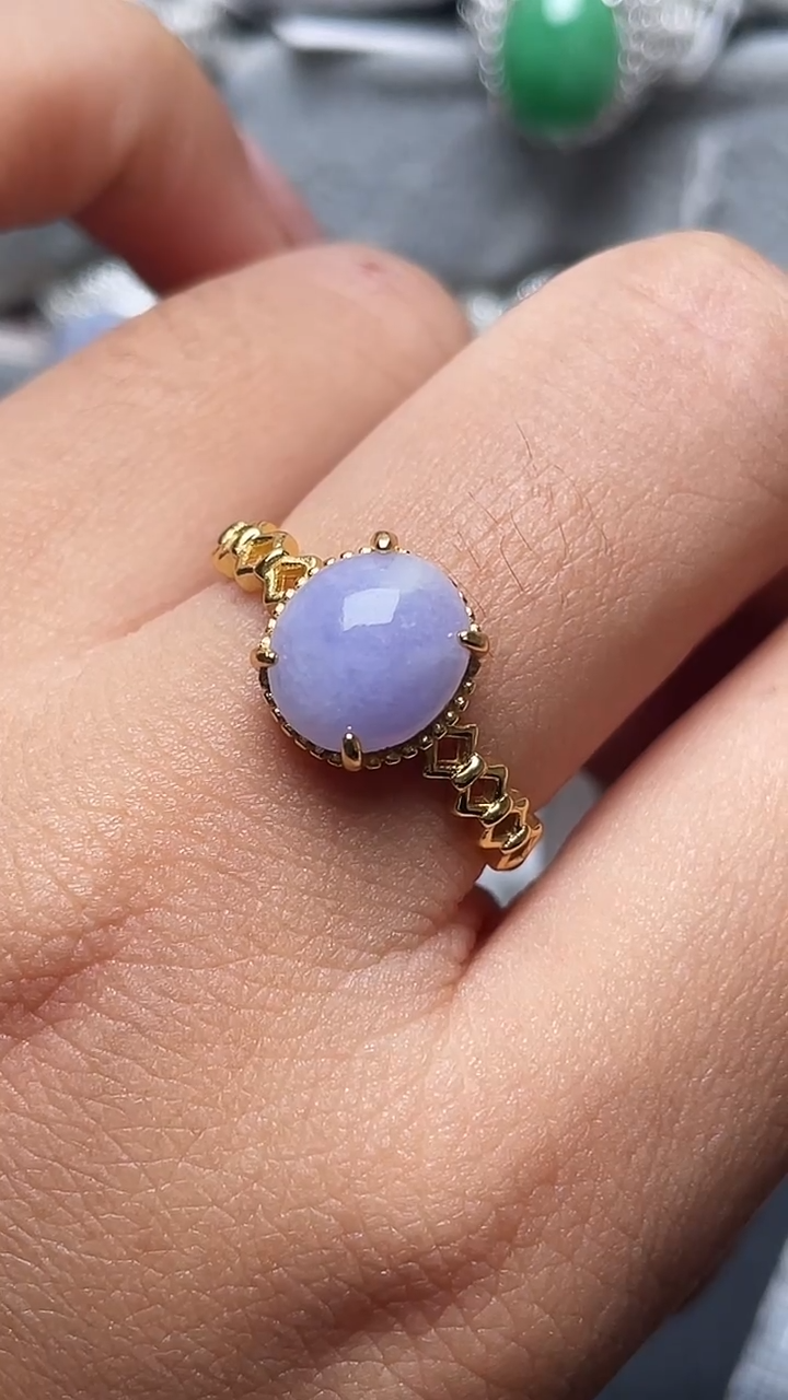 银S925镶嵌戒指翡翠百内无证书