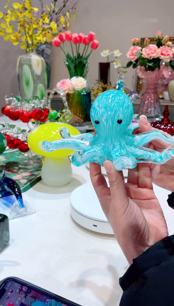 【闪购商品】琉璃手工艺品   蓝色章鱼哥