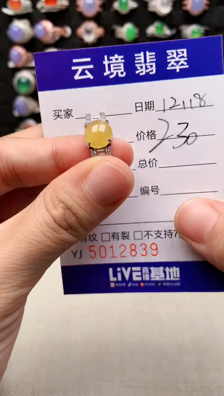 银S925镶嵌戒指翡翠2839
