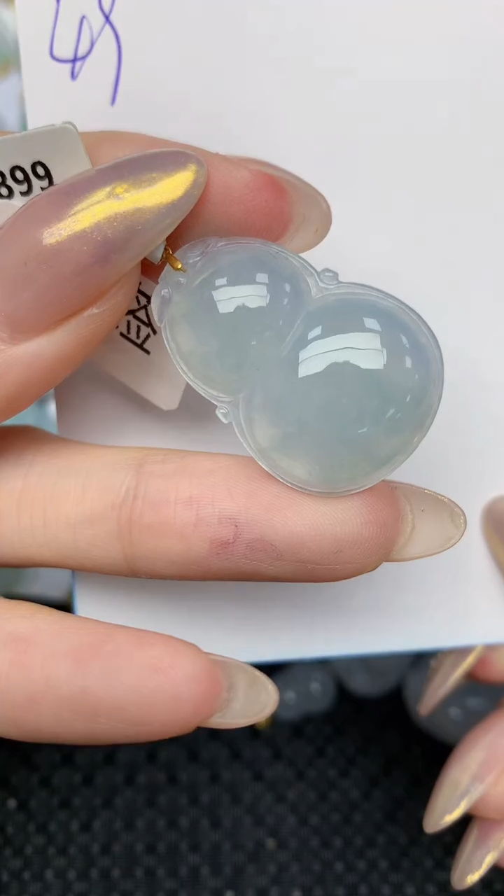 【闪购商品】翡翠颈饰18K金镶嵌天然翡翠A货