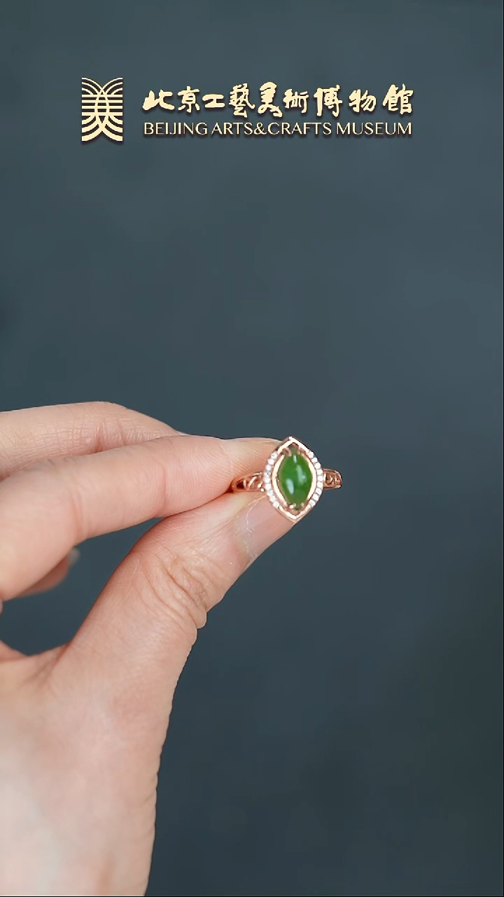 【闪购商品】和田玉戒指银S925镶嵌B0215GMD242碧玉猫眼戒指