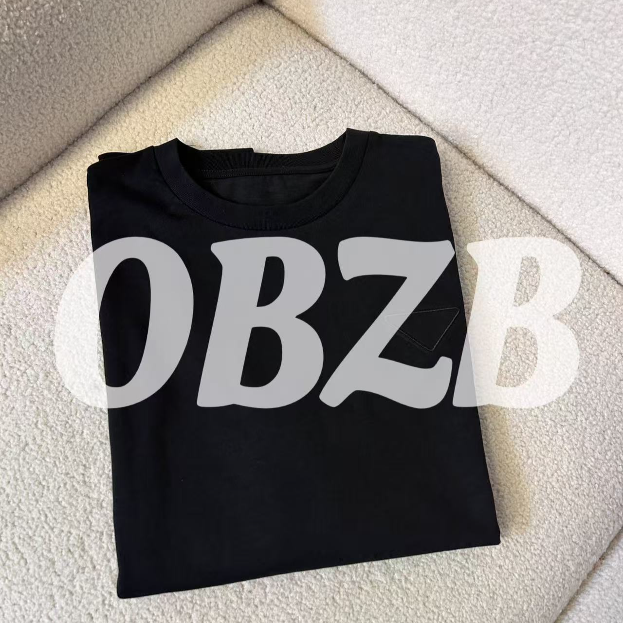 OBZB【P黑色长袖】黑色宽松修身时尚潮流百搭男女同款5019