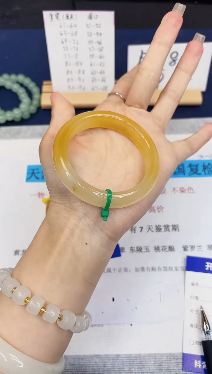 【闪购商品】石英质玉手镯未镶嵌334-财气镯-圈口55