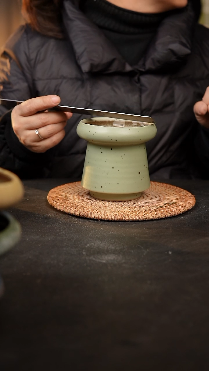【闪购商品】瓷片泥泥手工花盆口9高10