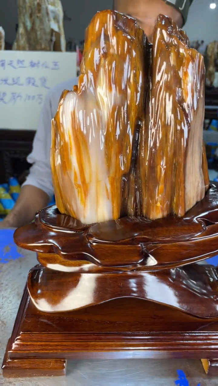 未镶嵌摆件硅化玉13