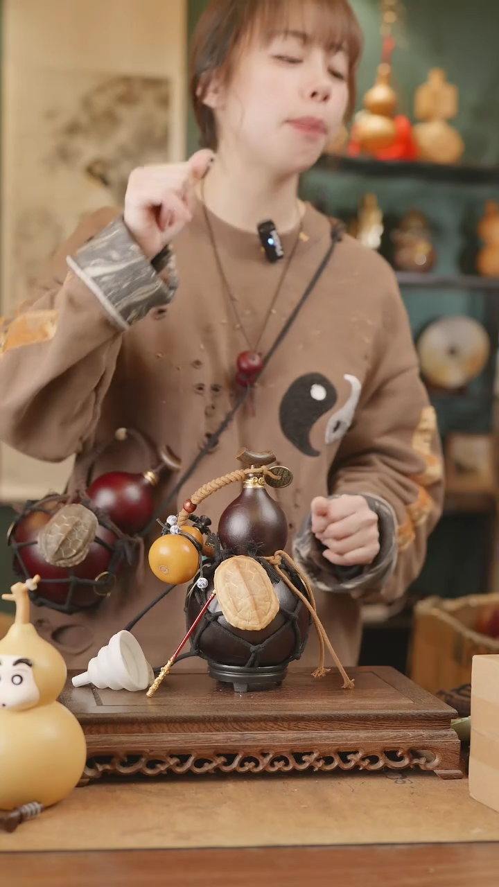 【闪购商品】283号精品天然大漆工艺防渗内胆酒葫芦~