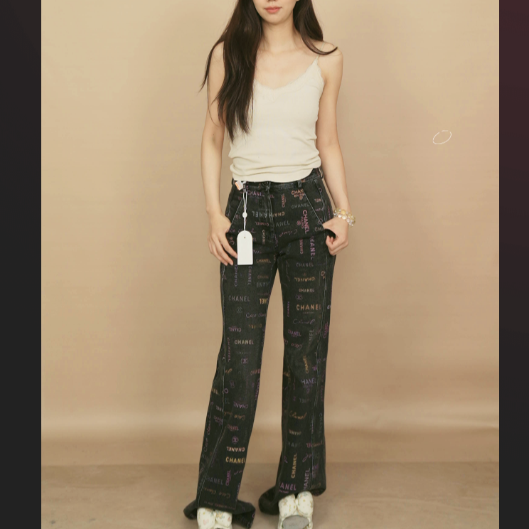 95新 Chanel/香奈儿 长裤34码黑色/250909LCC8M04