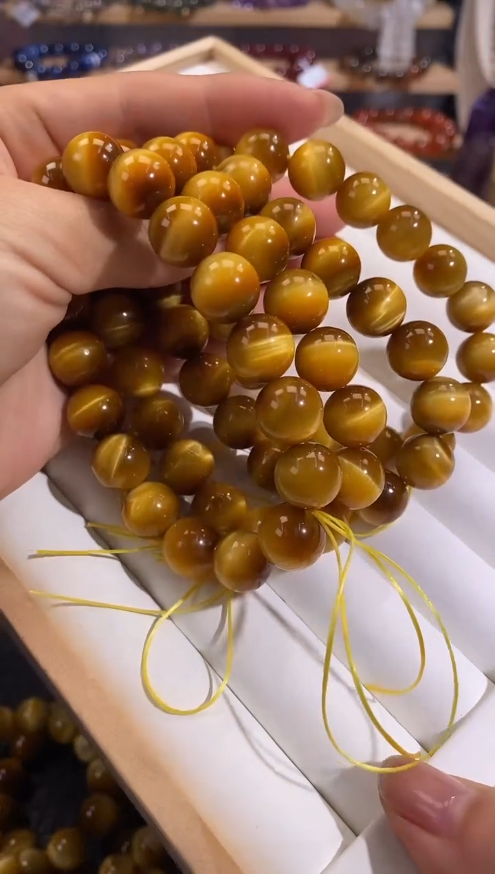 【闪购商品】木变石（虎睛石）手链未镶嵌12mm多样性发一