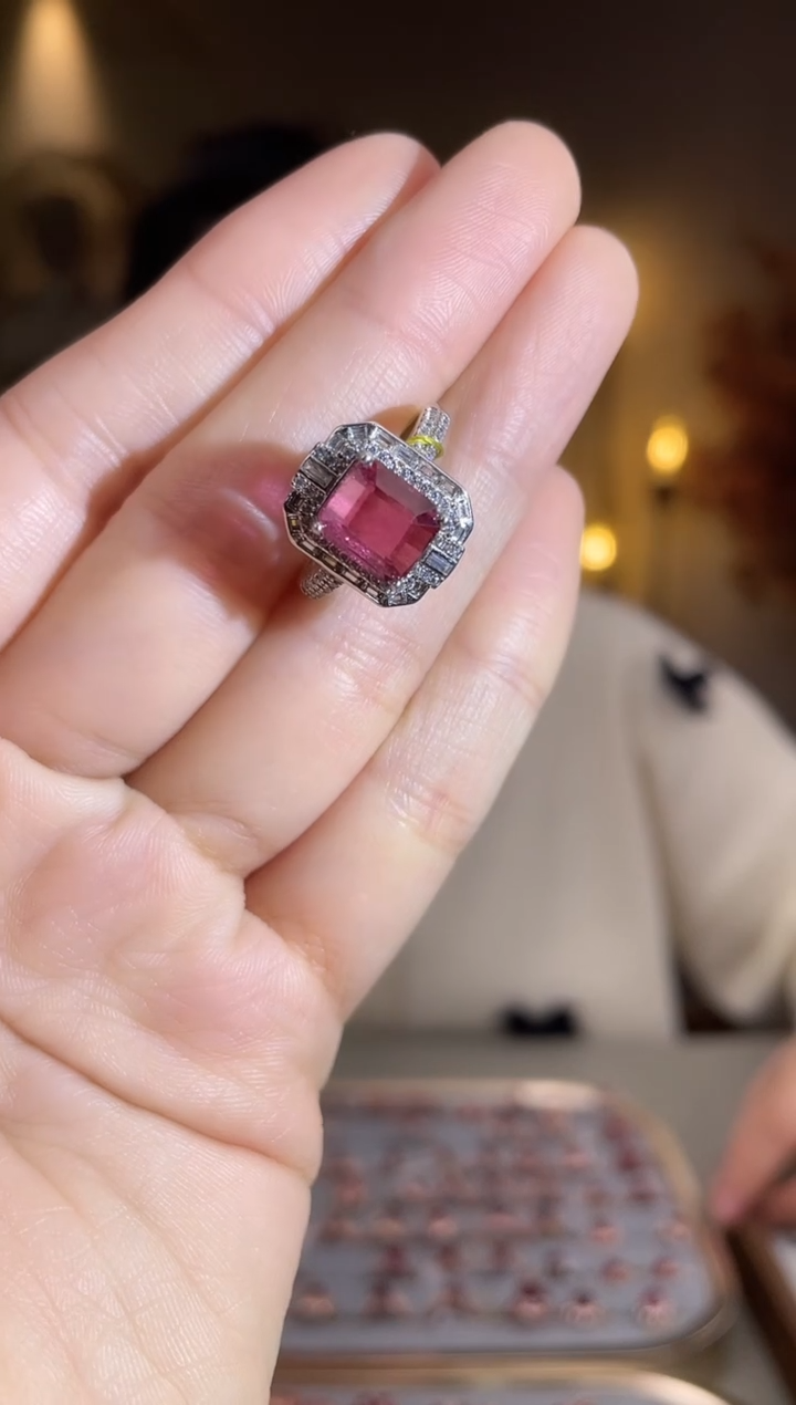 银S925镶嵌手饰碧玺手饰