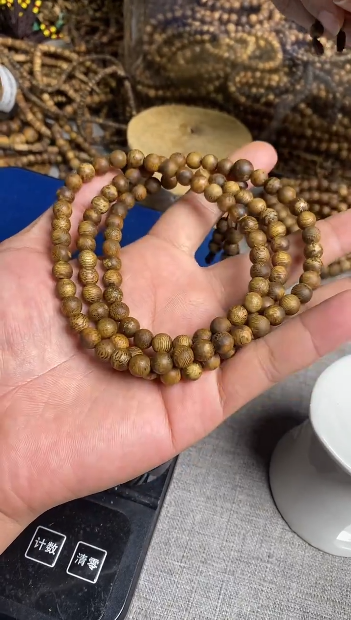 沉香手串千里香老料07圆珠多圈手串16+多样性发一
