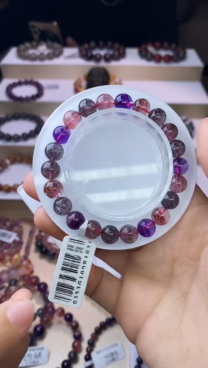 【闪购商品】水晶手链未镶嵌黑加仑超七单圈8m+