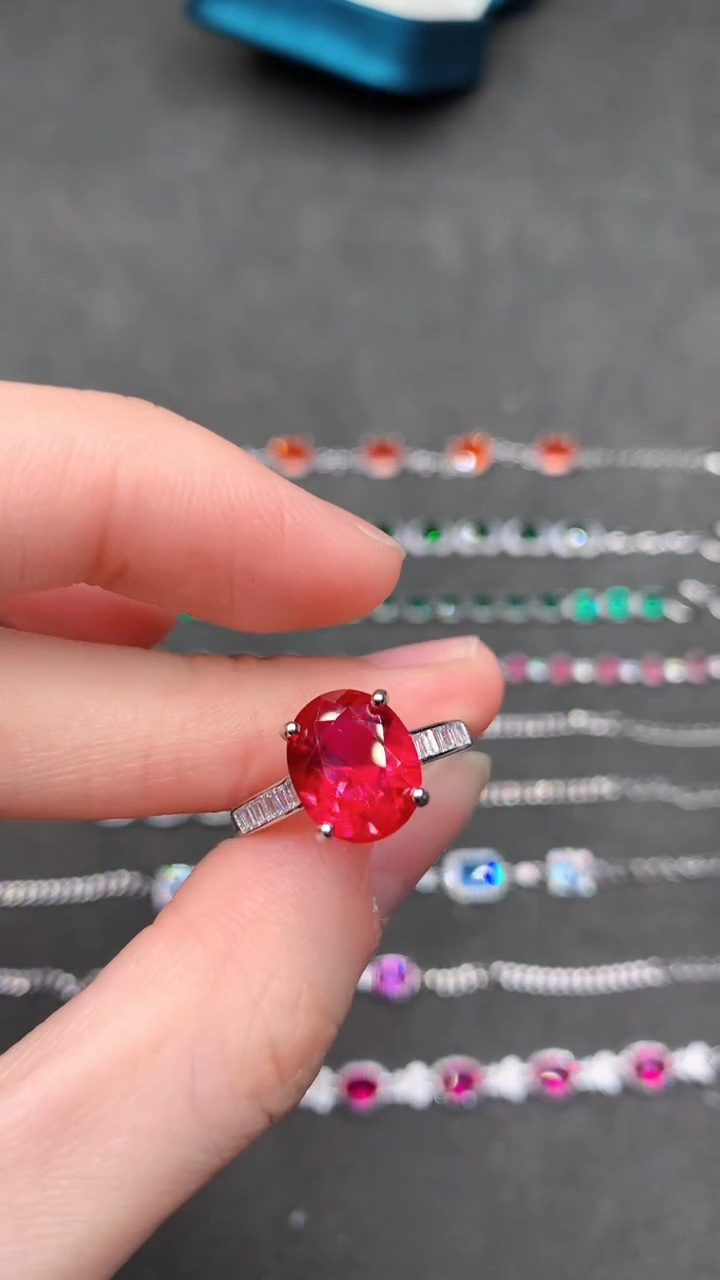 【闪购商品】红宝石戒指银S925镶嵌......