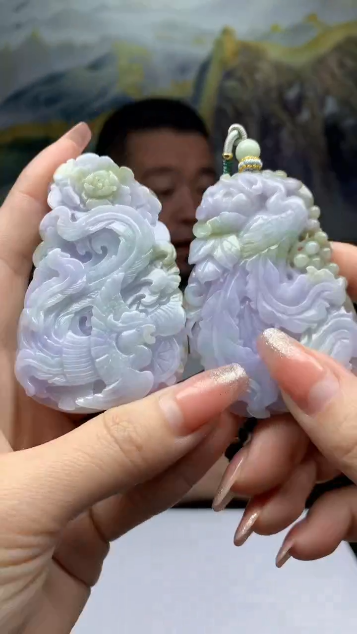 【闪购商品】定制翡翠未镶嵌1064ry-毛货挂件68