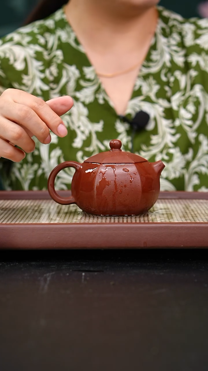 茶壶紫砂红皮龙六方西施240cc何家成