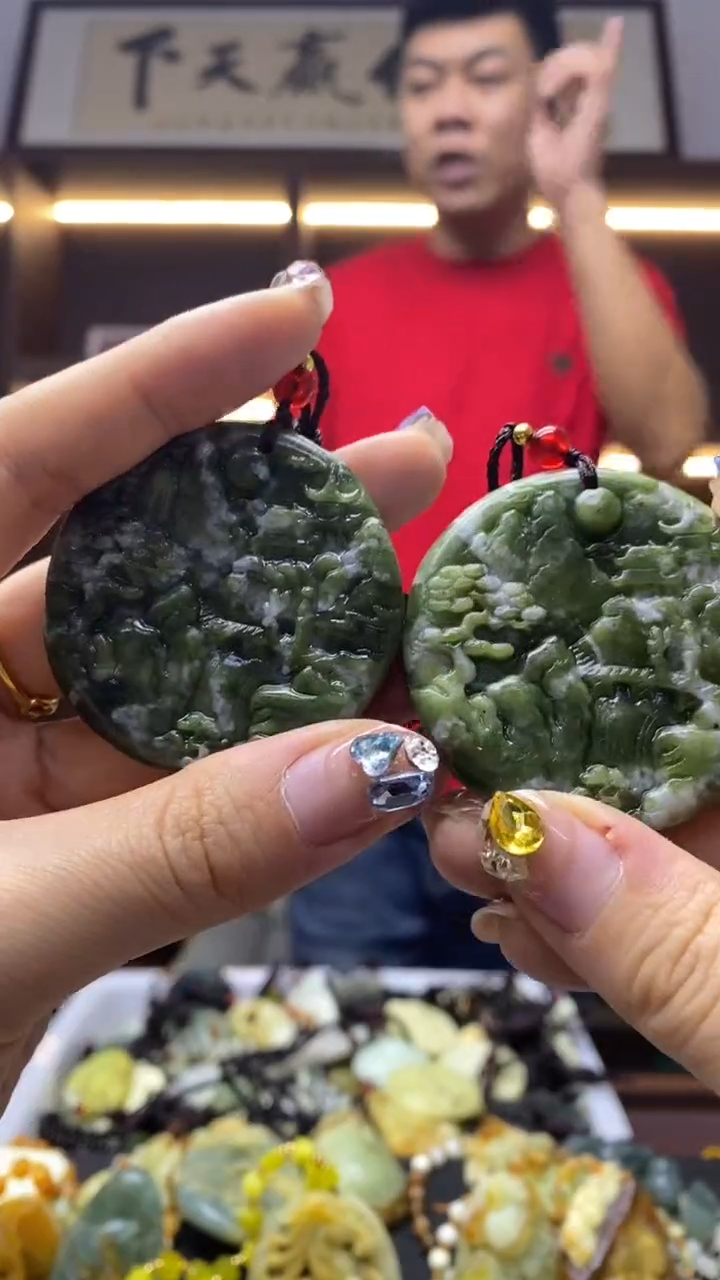 未镶嵌岫玉挂件多种样式发其一