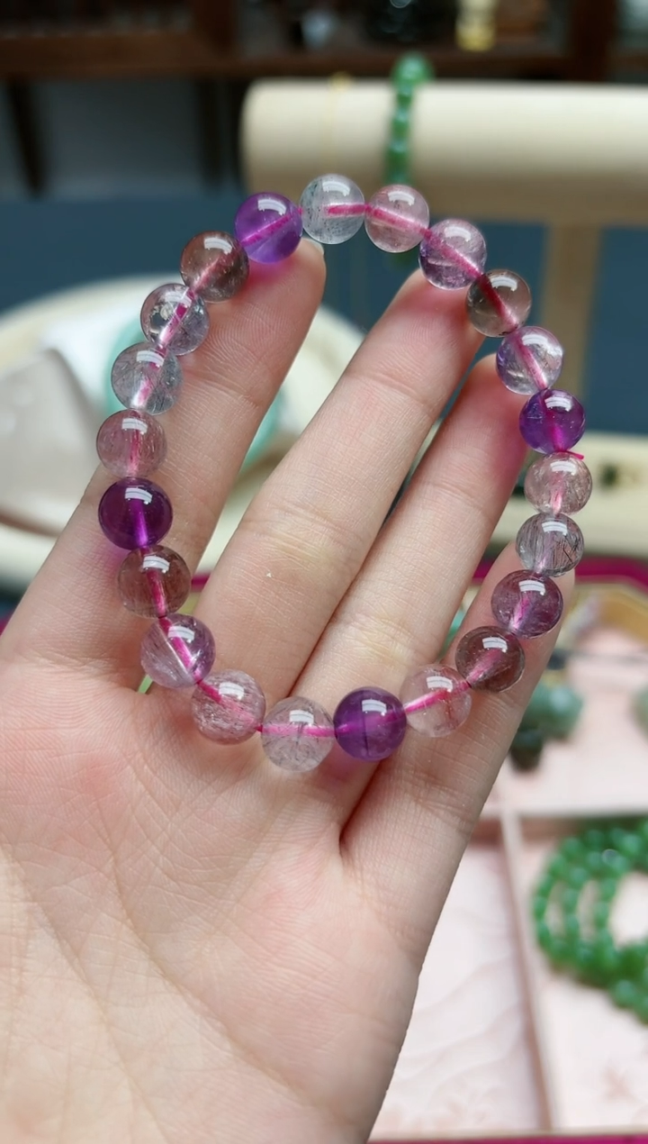 【闪购商品】水晶手串未镶嵌超七8+mm水晶手串*1 ZD