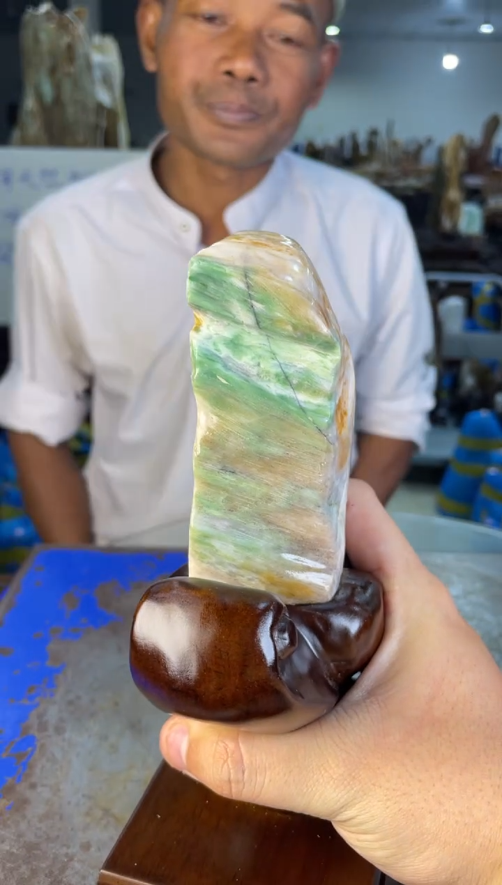 未镶嵌摆件硅化玉32