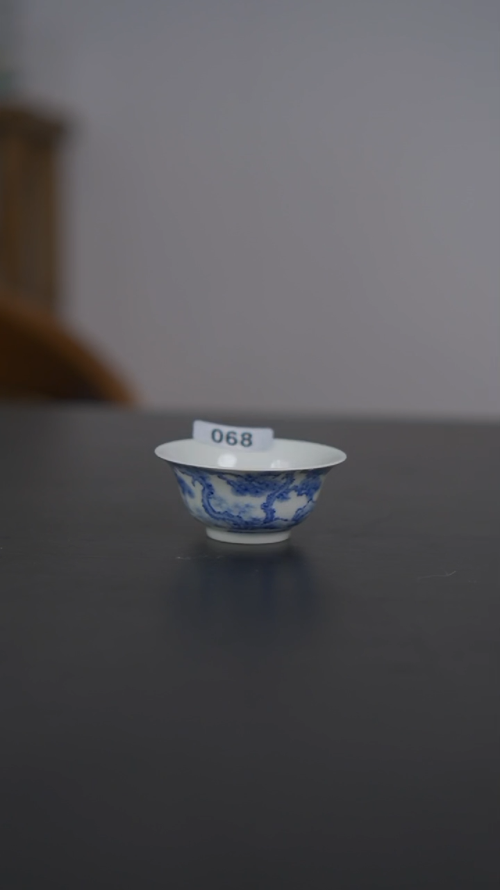 杯子瓷青花松石若深45