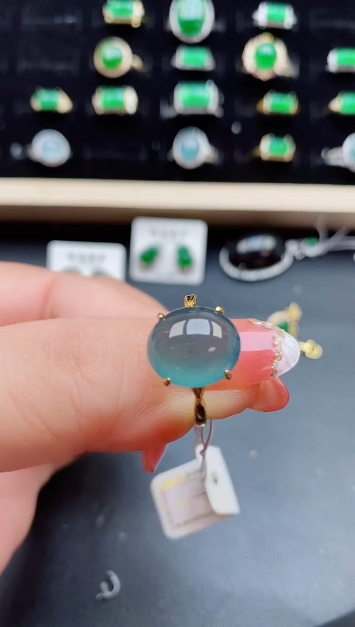 【闪购商品】翡翠戒指银S925镶嵌50805508