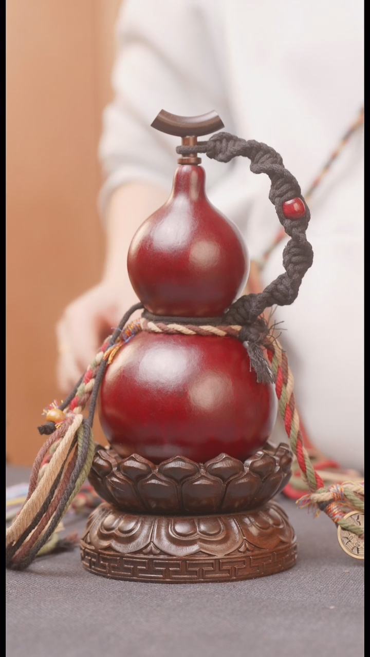 523号链接精品大漆葫芦现货现发[一物一拍]不包含莲花底座