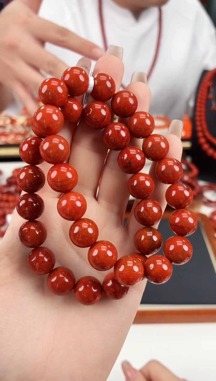 南红玛瑙瓦西手串12+未镶嵌（多样式发其一）