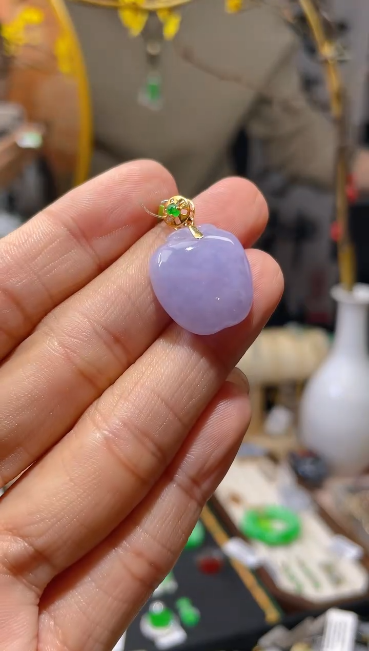 【闪购商品】翡翠颈饰18K金镶嵌假一赔三