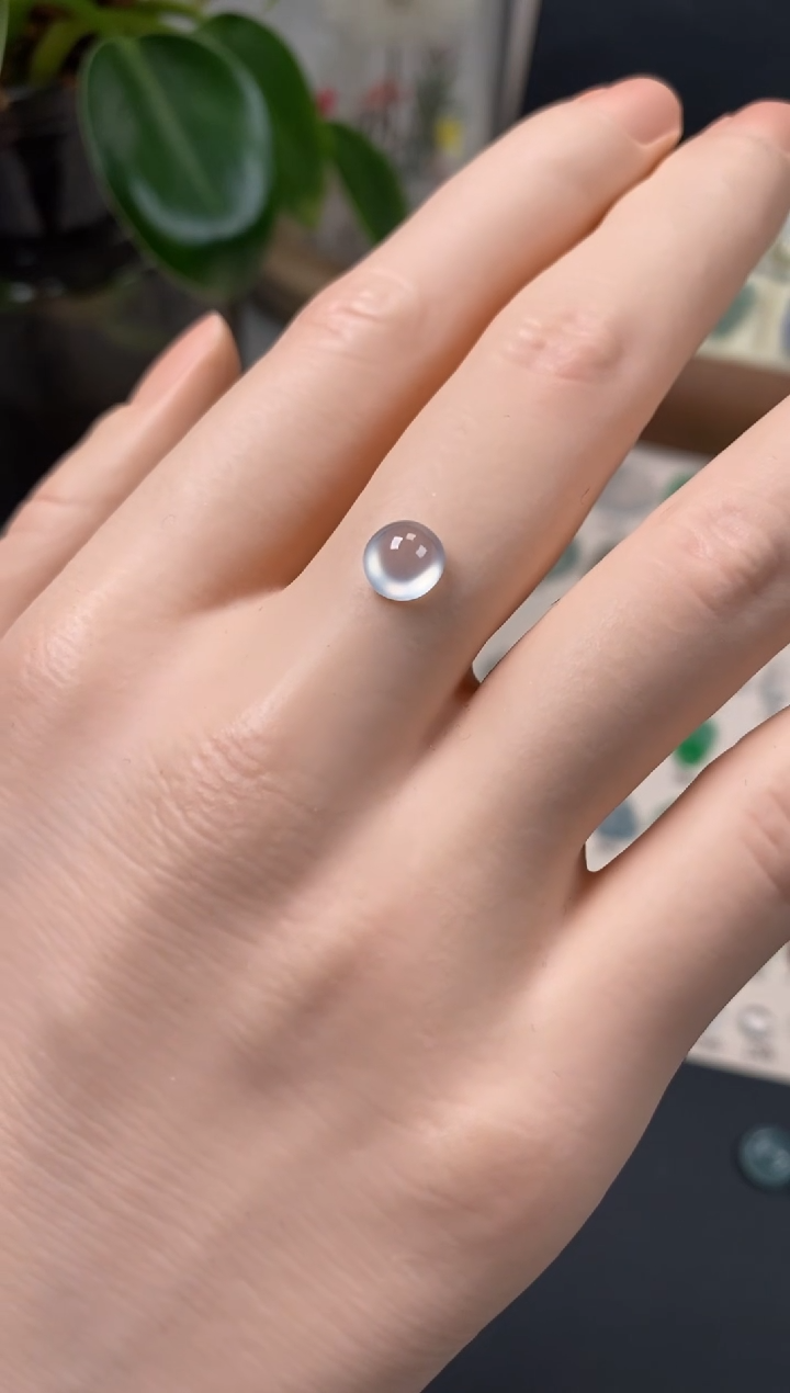 【闪购商品】翡翠颈饰未镶嵌翡翠白冰蛋面