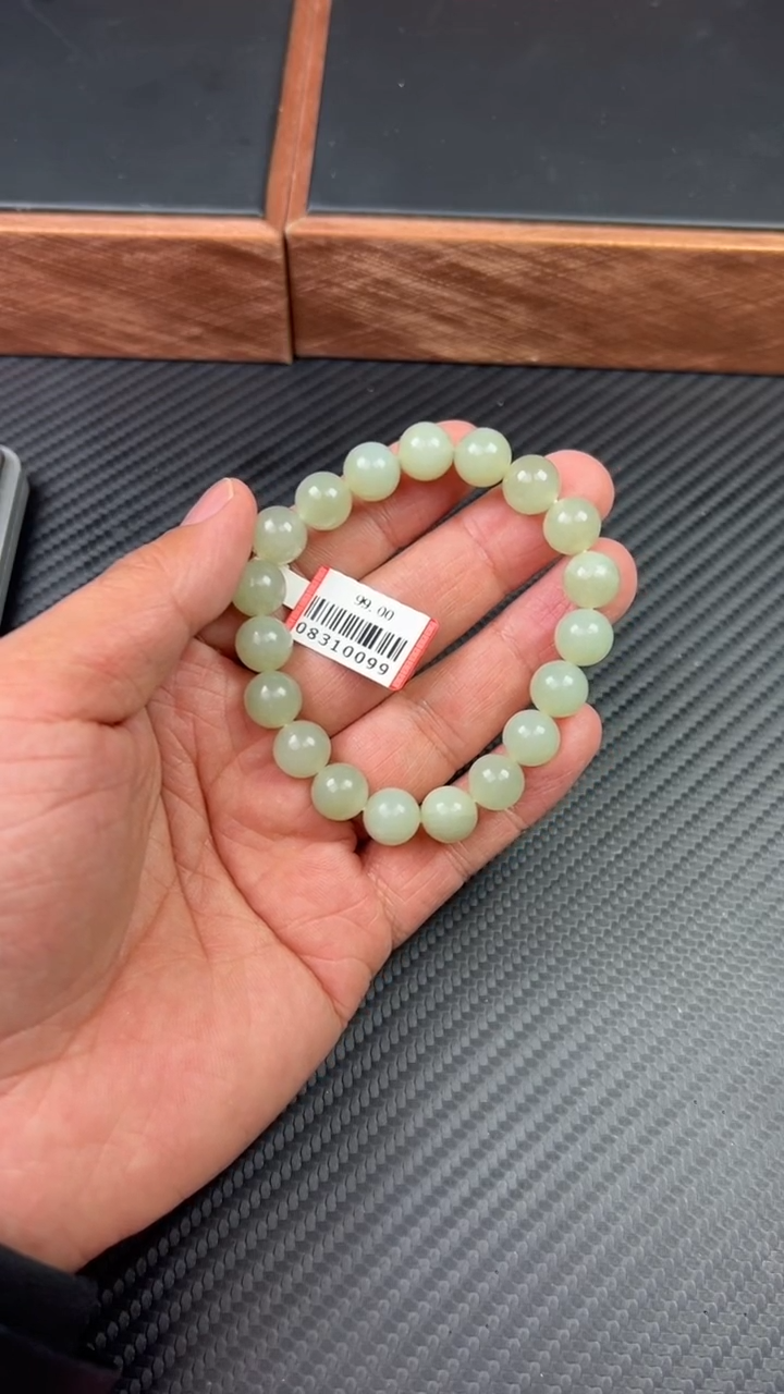 【闪购商品】和田玉手串未镶嵌且末微色差近矿卡10