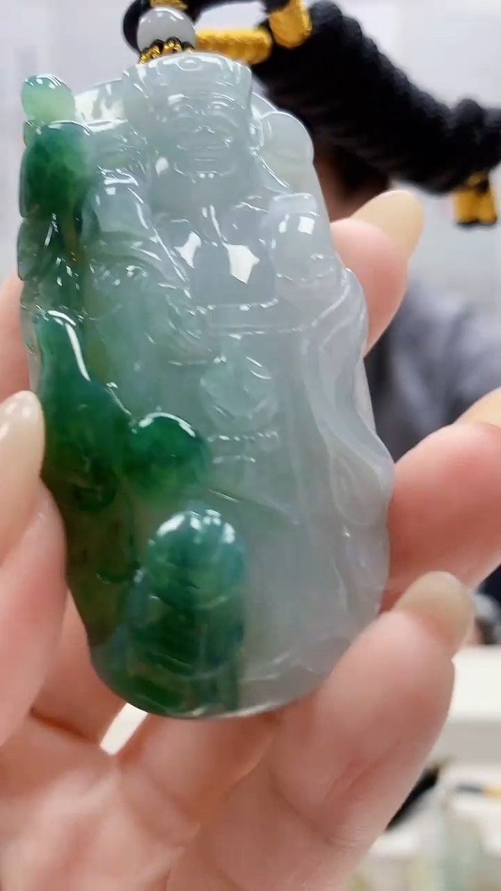 未镶嵌定制翡翠5060lr-毛货挂件105