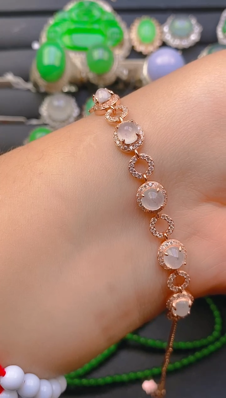 【闪购商品】翡翠戒指银S925镶嵌天然A货翡翠1