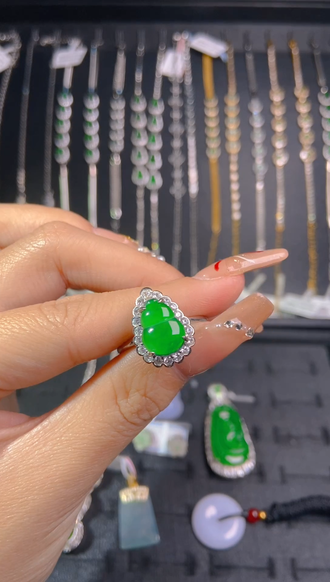 【闪购商品】翡翠戒指未镶嵌天然翡翠A货34