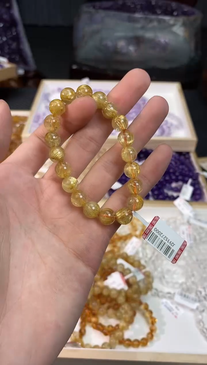 【闪购商品】水晶手绳未镶嵌金发晶卡9m+