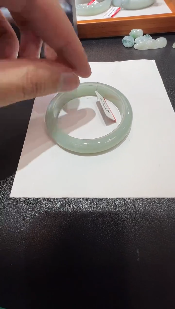 纯天然缅甸A货翡翠手镯62-63mm-114号