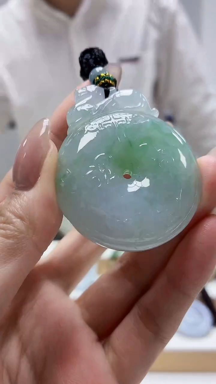 未镶嵌定制翡翠5028MM-毛货挂件58