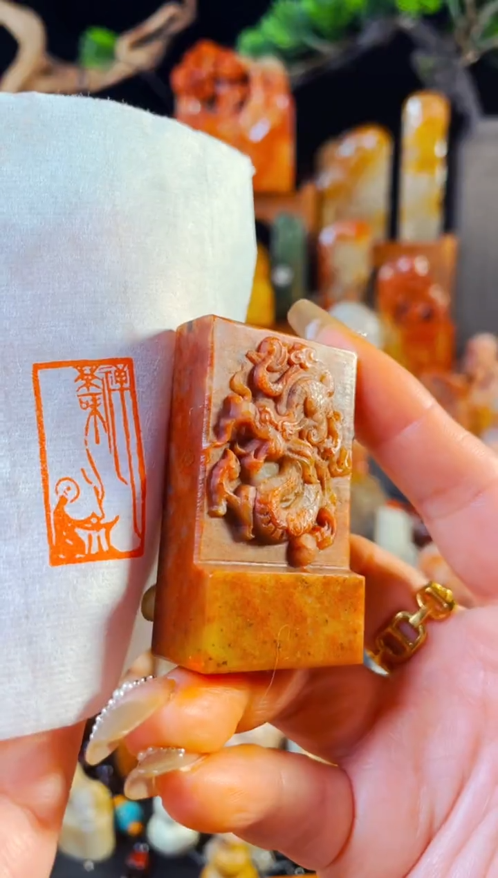 【闪购商品】浙江红石印石手工篆刻《禅茶一味》