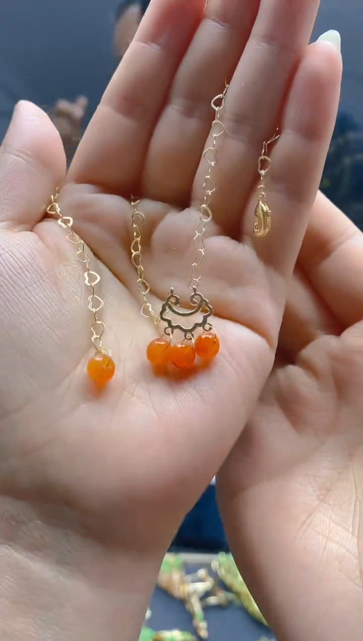 【闪购商品】翡翠耳饰合金0129翡翠脚链