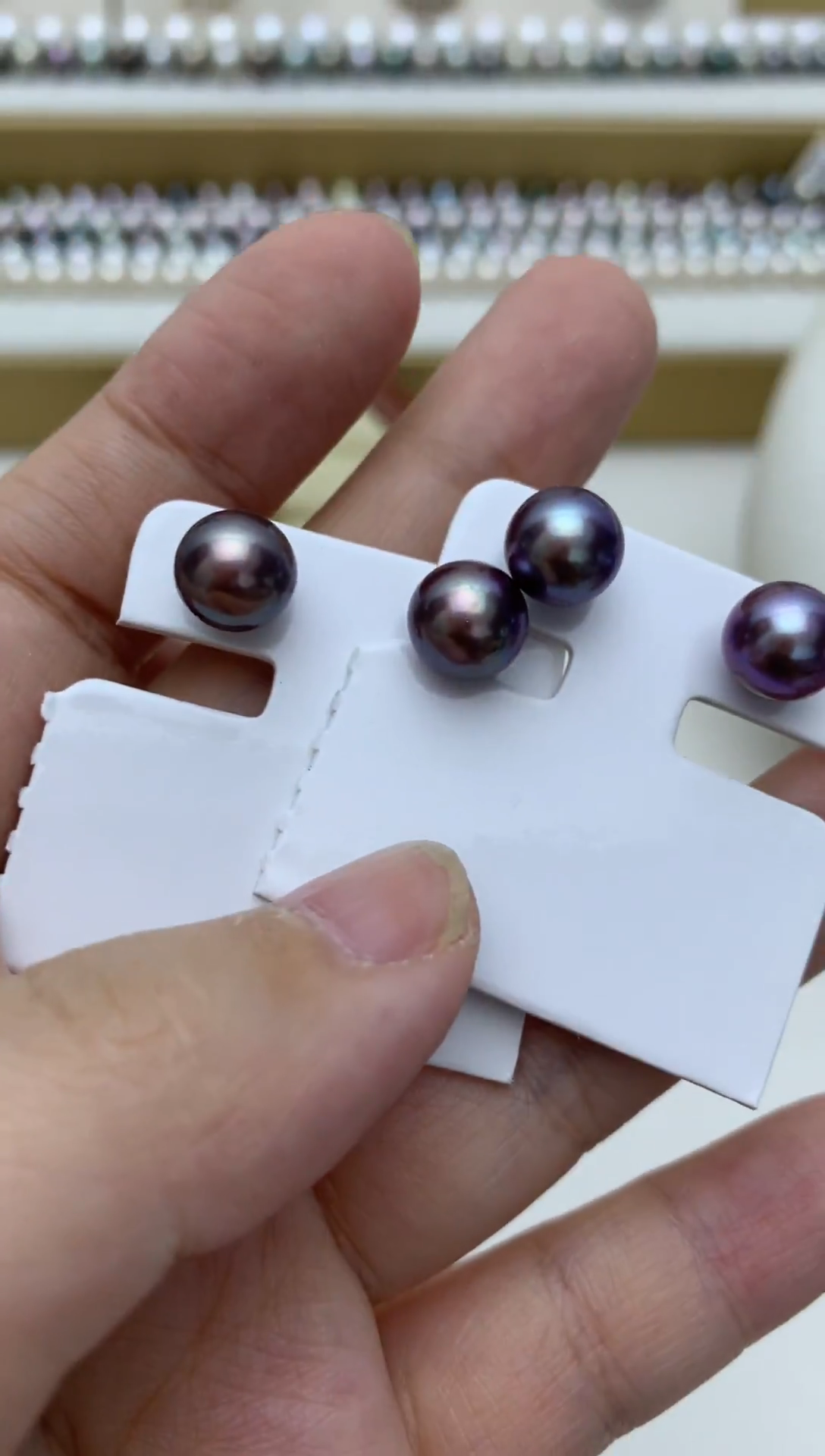 银S925镶嵌耳饰淡水珍珠e19 多样性发其一