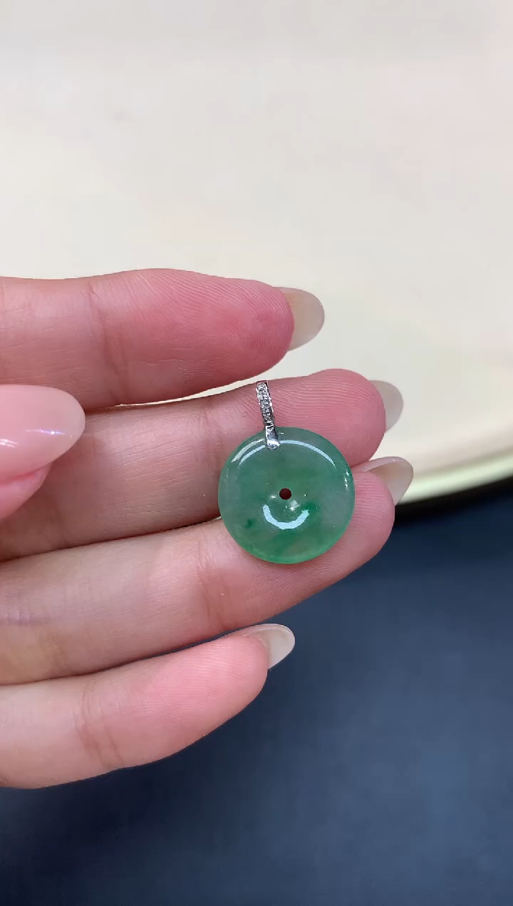 【闪购商品】翡翠吊坠(不含链)18K金镶嵌吊坠A242|1980