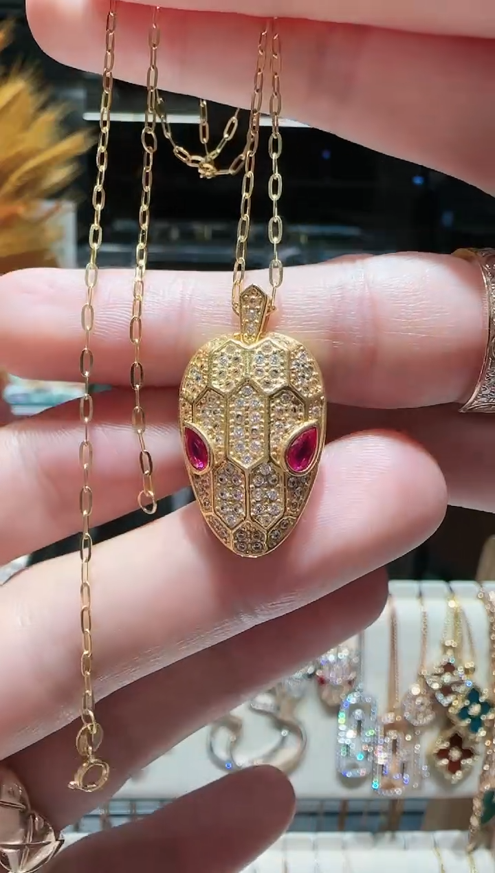 【闪购商品】玛瑙/玉髓项链18K金镶嵌项链