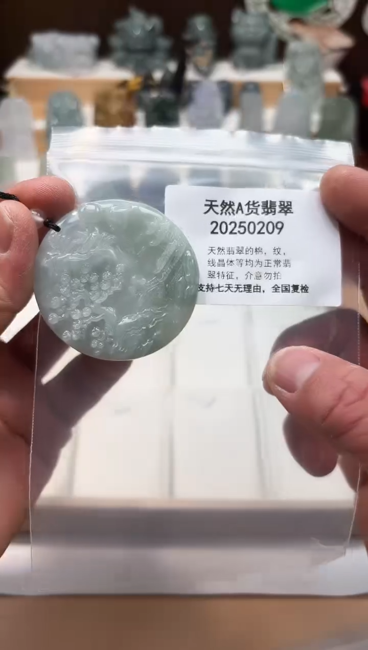 颈饰未镶嵌翡翠天然翡翠A货1204