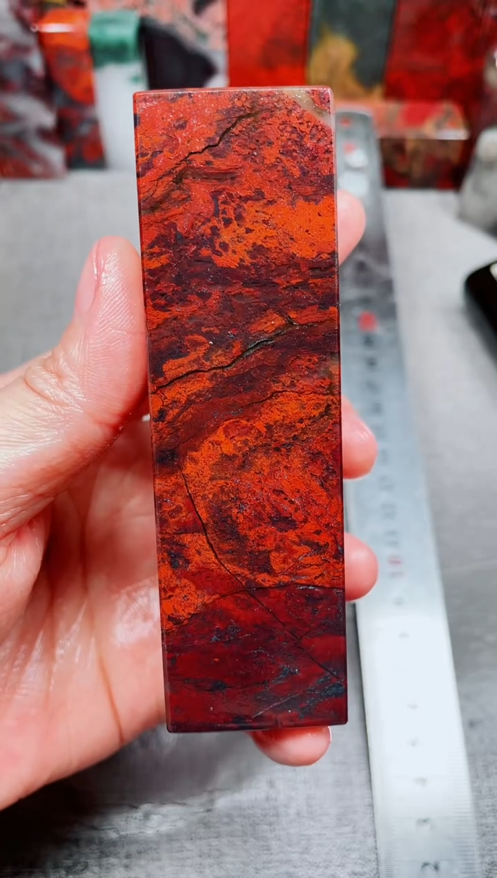 桂林鸡血玉素章3.0左右19