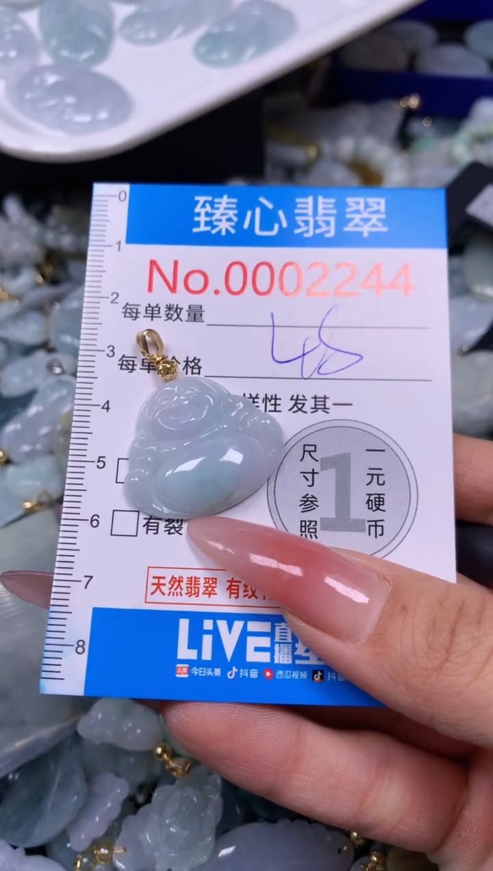 【闪购商品】翡翠颈饰未镶嵌含绳0002244