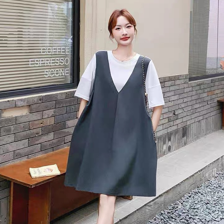 月月家/3312 夏季新款女装设计师款女士连衣裙洋气休闲百搭时尚