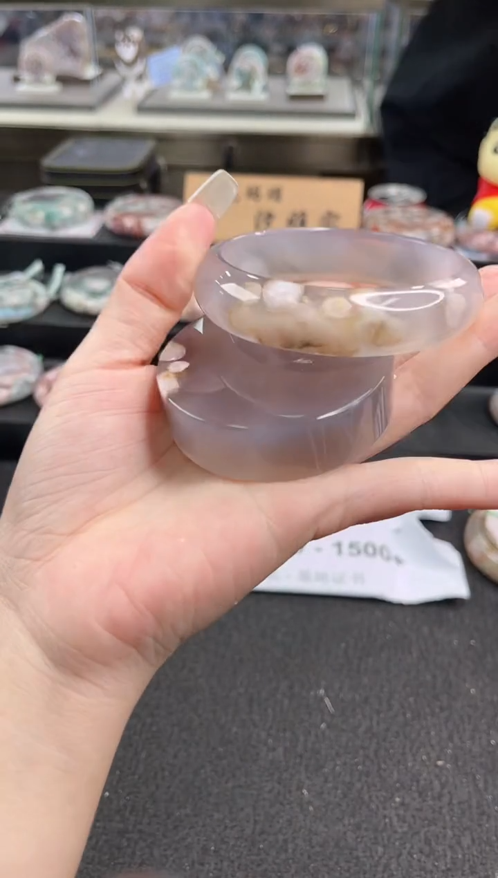 未镶嵌手镯石英质玉64圈口 （赠品镯心）30150