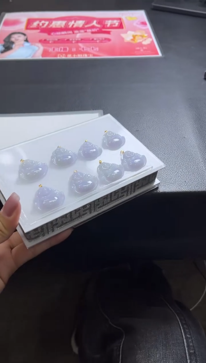 【闪购商品】翡翠颈饰18K金镶嵌A384 多样性发一件/配绳子